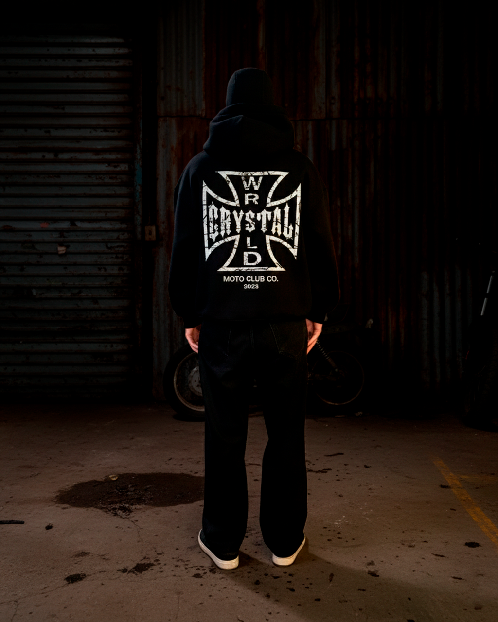 CRYSTAL WRLD "MOTO CLUB" HOODIE