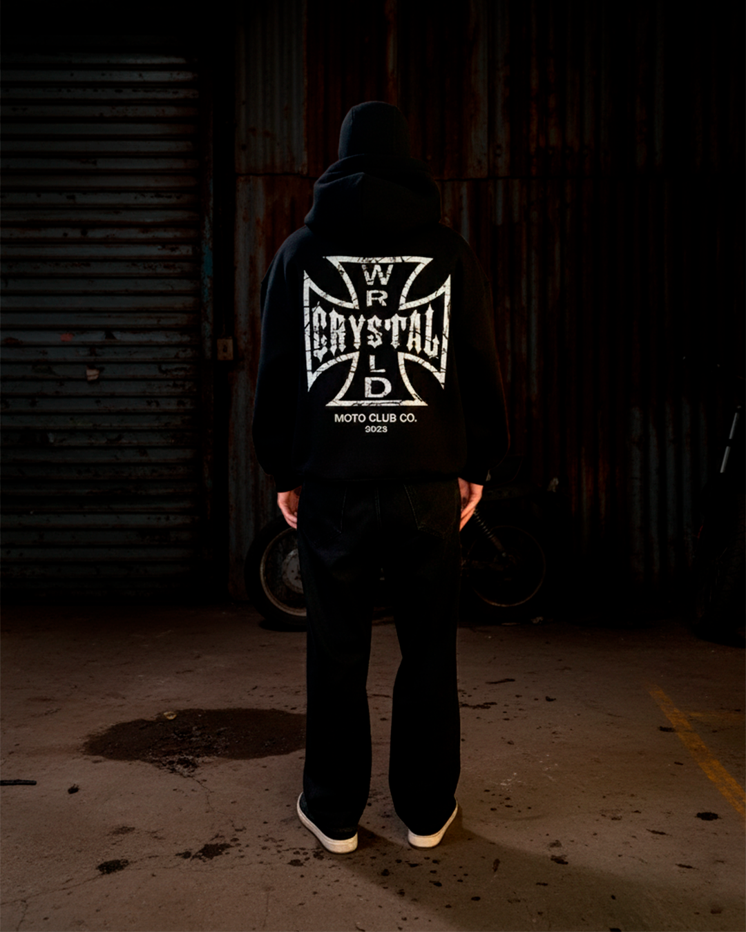 CRYSTAL WRLD "MOTO CLUB" HOODIE
