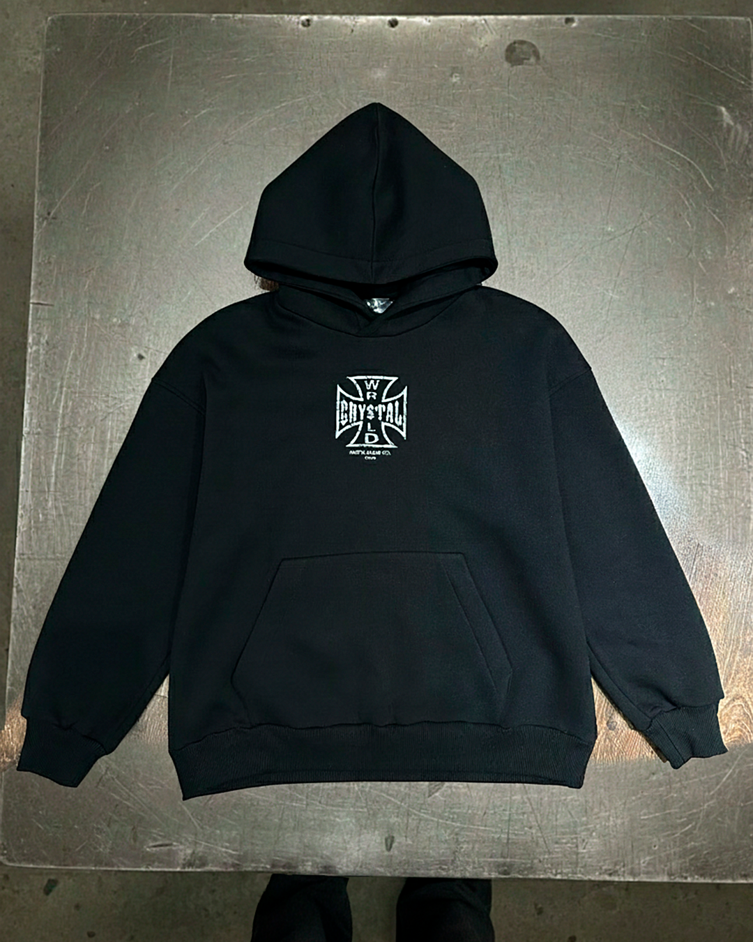 CRYSTAL WRLD "MOTO CLUB" HOODIE